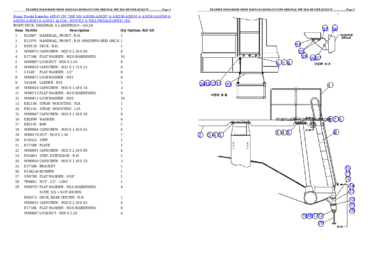 Protected: AFE47-CH 730E S/N A30285-A30287 & A30290-A30291 & A30293-A30298 & A30301-A30303 & A30311  ALCOA – HUNTLY & WILLOWDALE Partsbook