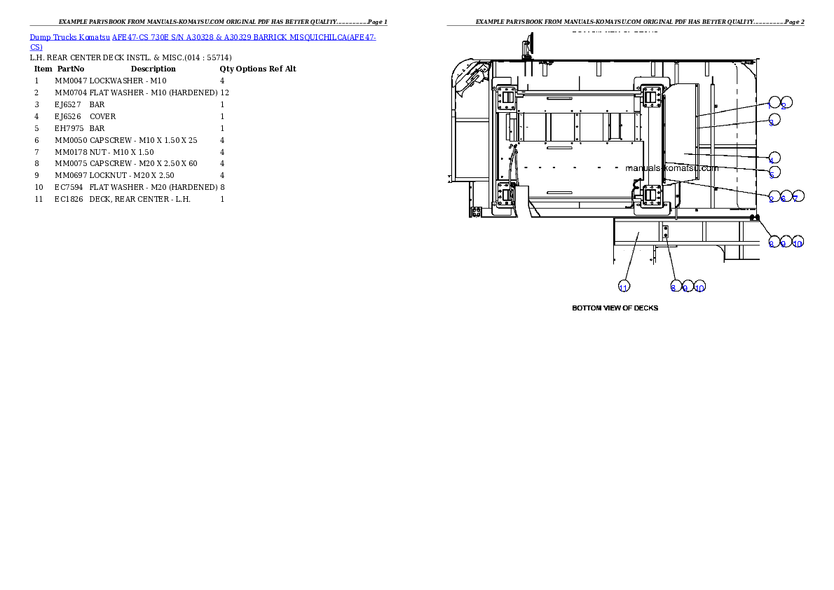 Protected: AFE47-CS 730E S/N A30328 & A30329  BARRICK MISQUICHILCA Partsbook