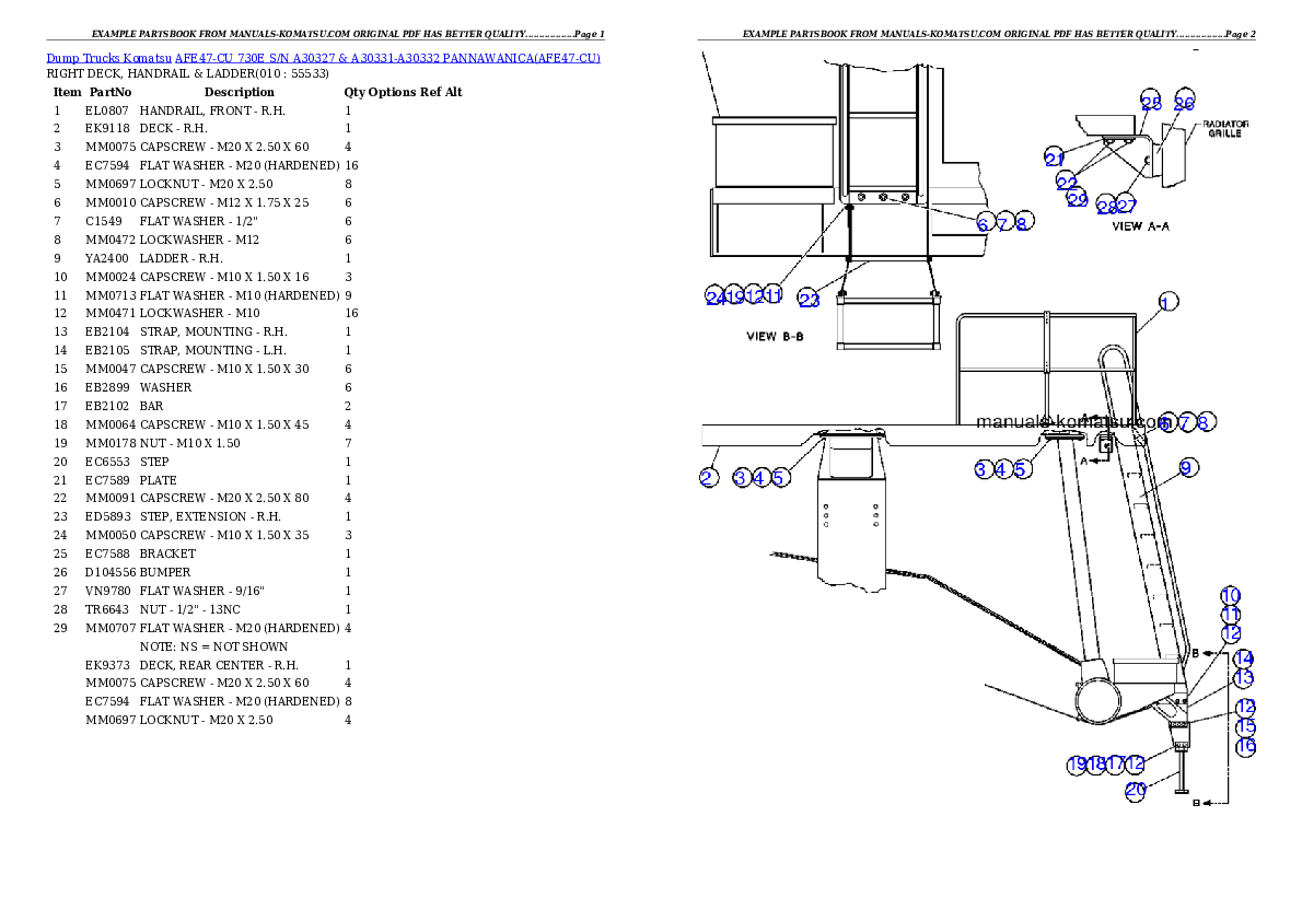 Protected: AFE47-CU 730E S/N A30327 & A30331-A30332  PANNAWANICA Partsbook