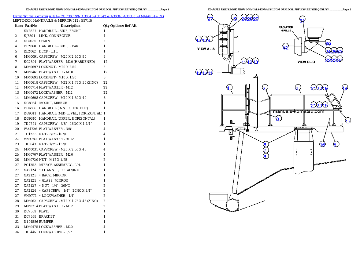 Protected: AFE47-CX 730E S/N A30340-A30342 & A30345-A30350   PAMA Partsbook