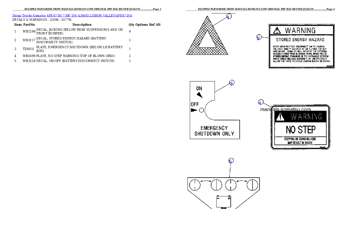 Protected: AFE47-DS 730E S/N A30402                LISBON VALLEY Partsbook