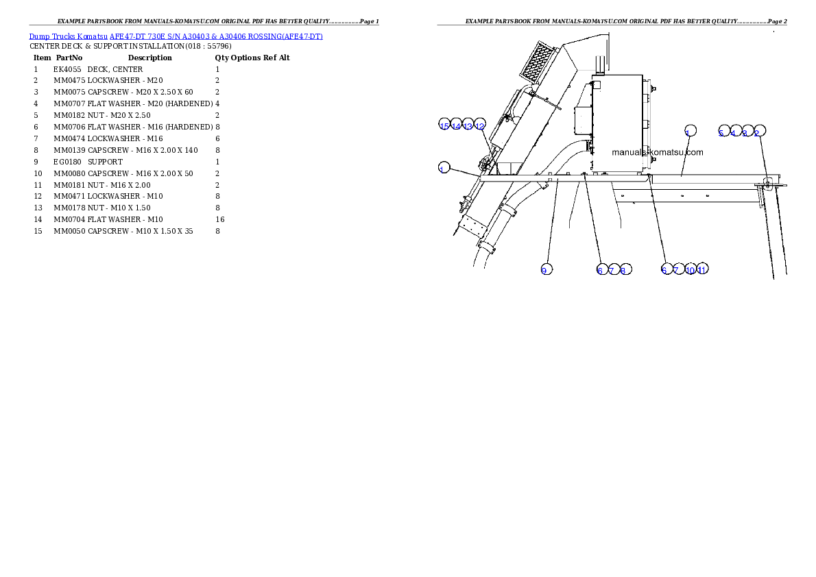 Protected: AFE47-DT 730E S/N A30403 & A30406            ROSSING Partsbook
