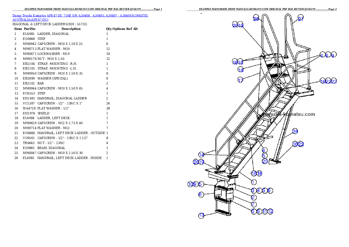 Protected: AFE47-DU 730E S/N A30404 – A30405, A30407 – A30408    KOMATSU AUSTRALIA Partsbook