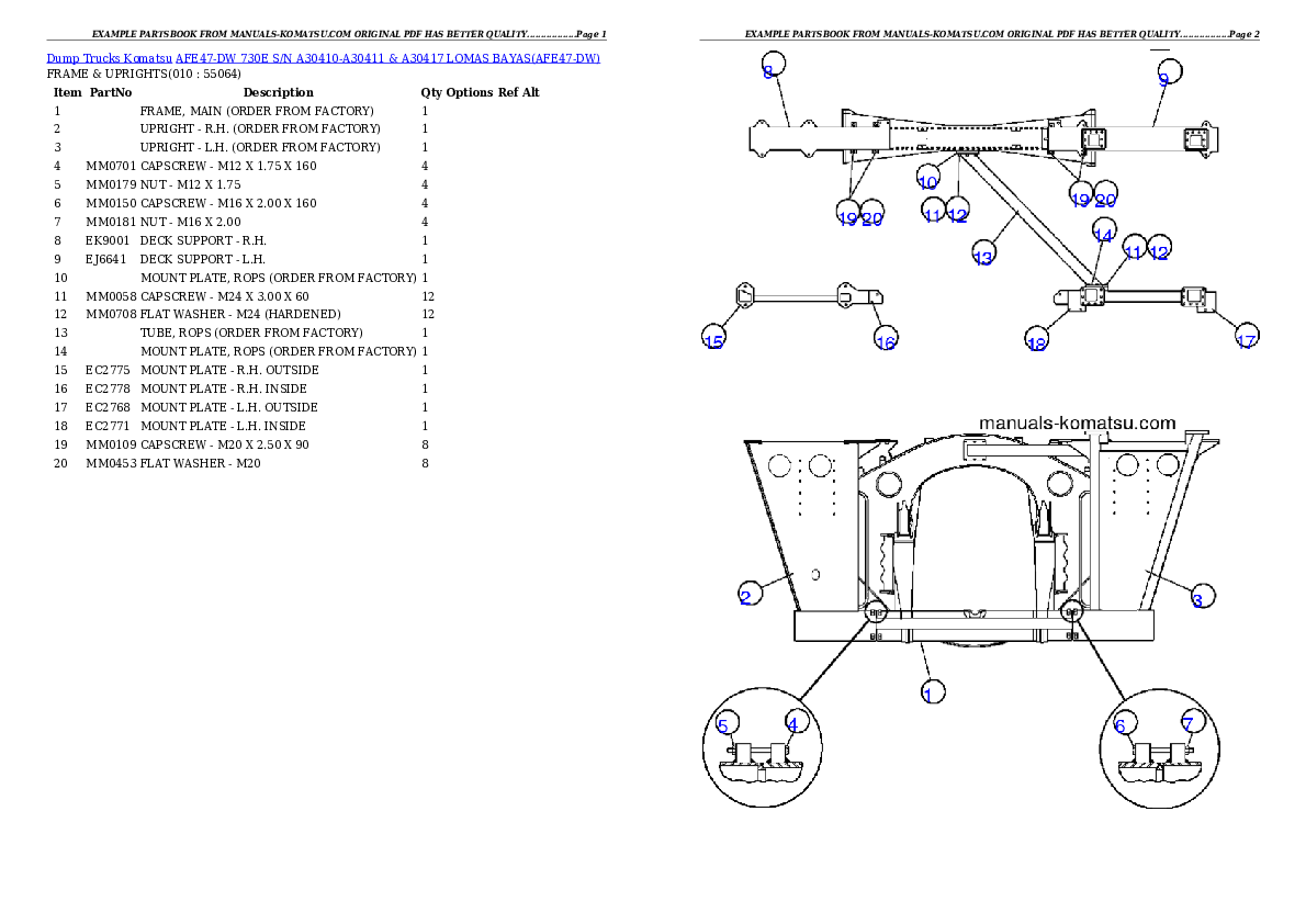 Protected: AFE47-DW 730E S/N A30410-A30411 & A30417               LOMAS BAYAS Partsbook