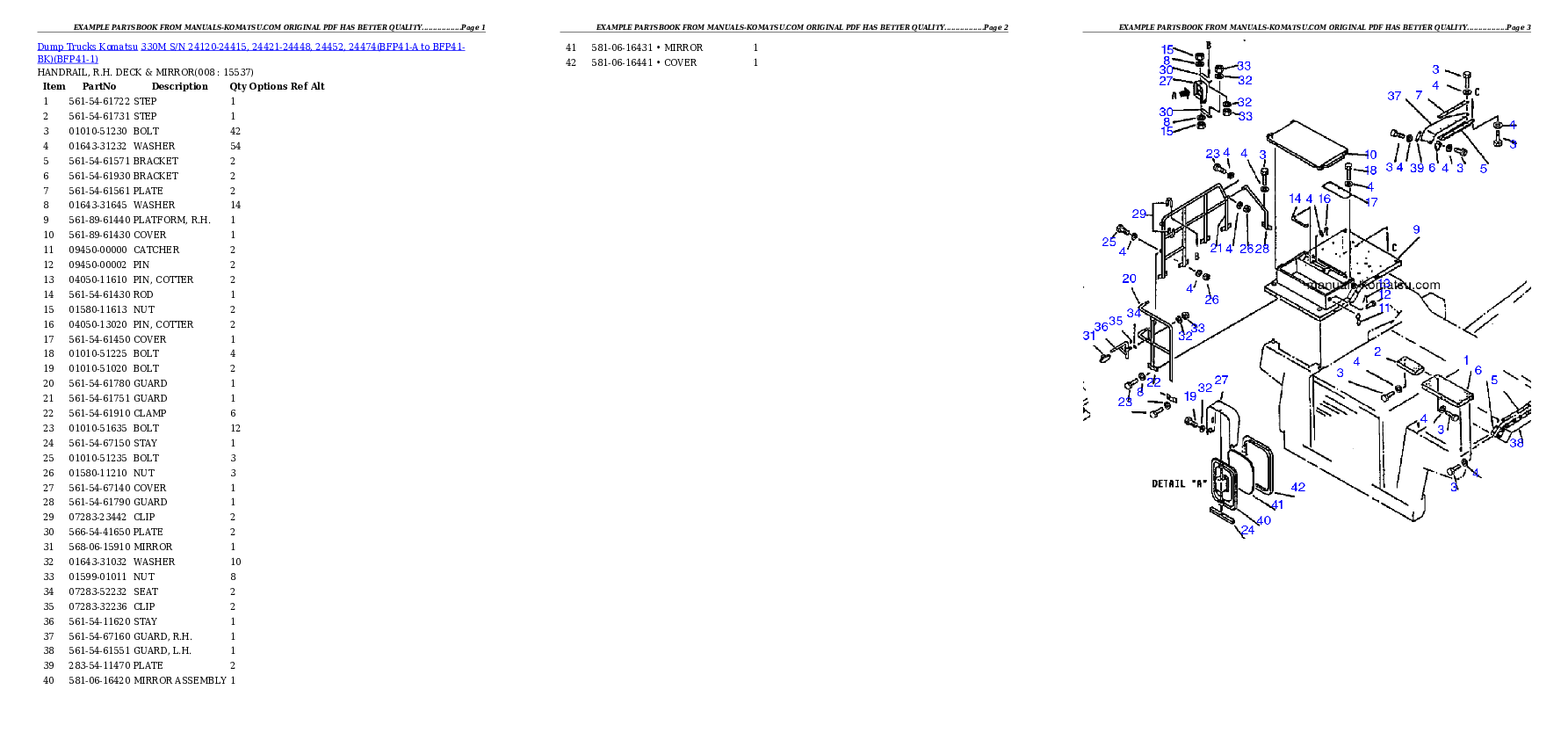 Protected: 330M S/N 24120-24415, 24421-24448, 24452, 24474(BFP41-A to BFP41-BK) Partsbook