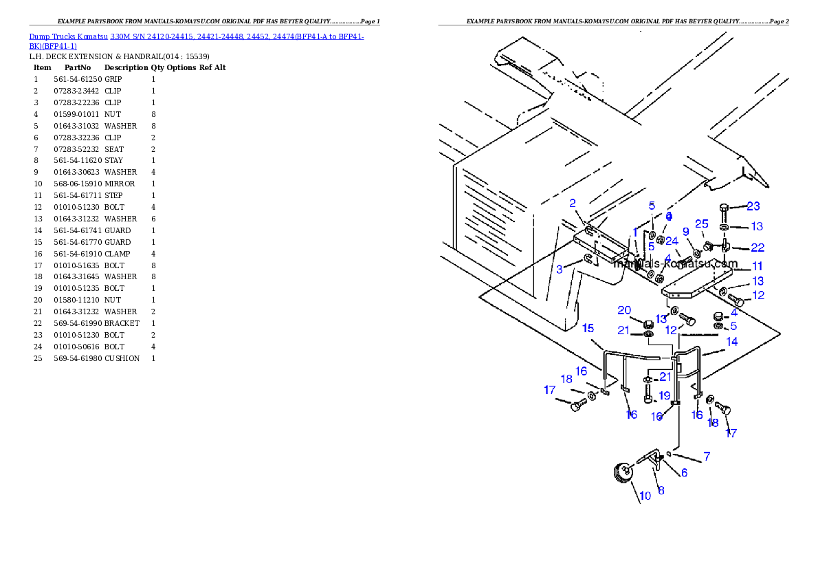Protected: 330M S/N 24120-24415, 24421-24448, 24452, 24474(BFP41-A to BFP41-BK) Partsbook