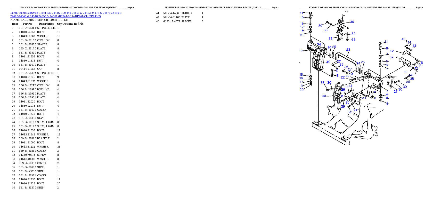 Protected: 330M S/N 24416 & 24449-24451 & 24453-24473 & 24475-24489 & 24490-24540 & 24548-24550 & 24561 (BFP41-BL to BFP41-CL) Partsbook