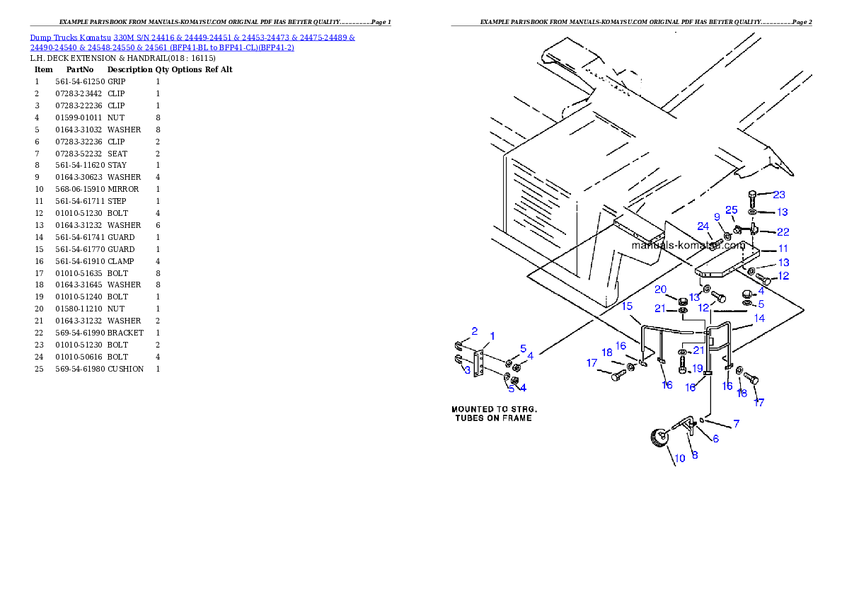 Protected: 330M S/N 24416 & 24449-24451 & 24453-24473 & 24475-24489 & 24490-24540 & 24548-24550 & 24561 (BFP41-BL to BFP41-CL) Partsbook