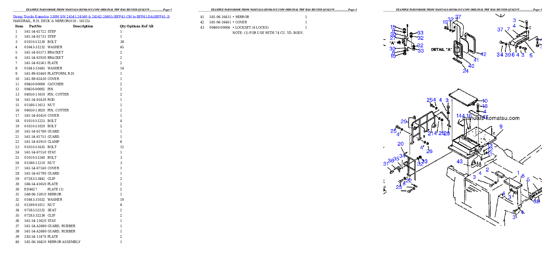 Protected: 330M S/N 24541-24560 & 24562-24605 (BFP41-CM to BFP41-DA) Partsbook