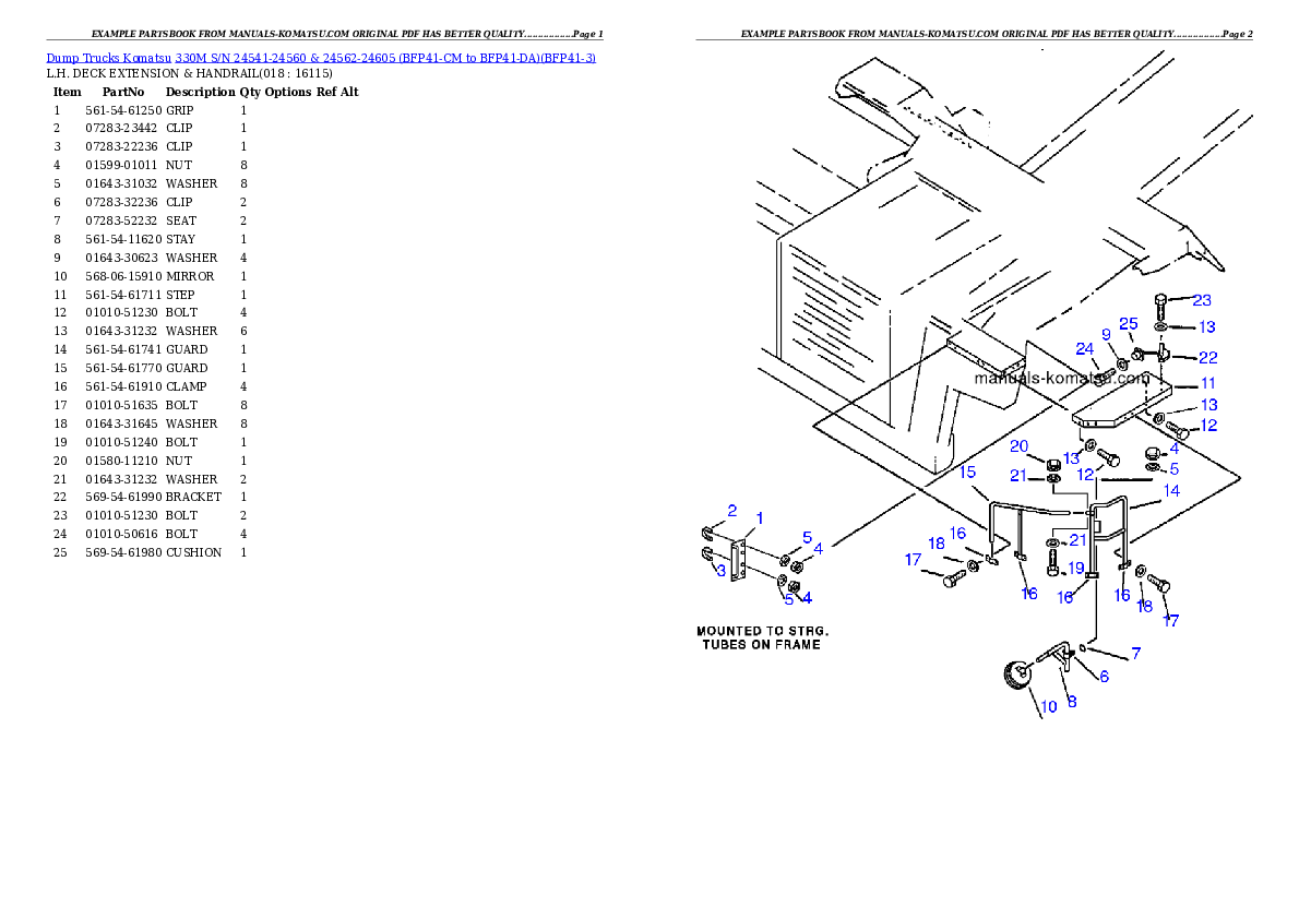 Protected: 330M S/N 24541-24560 & 24562-24605 (BFP41-CM to BFP41-DA) Partsbook