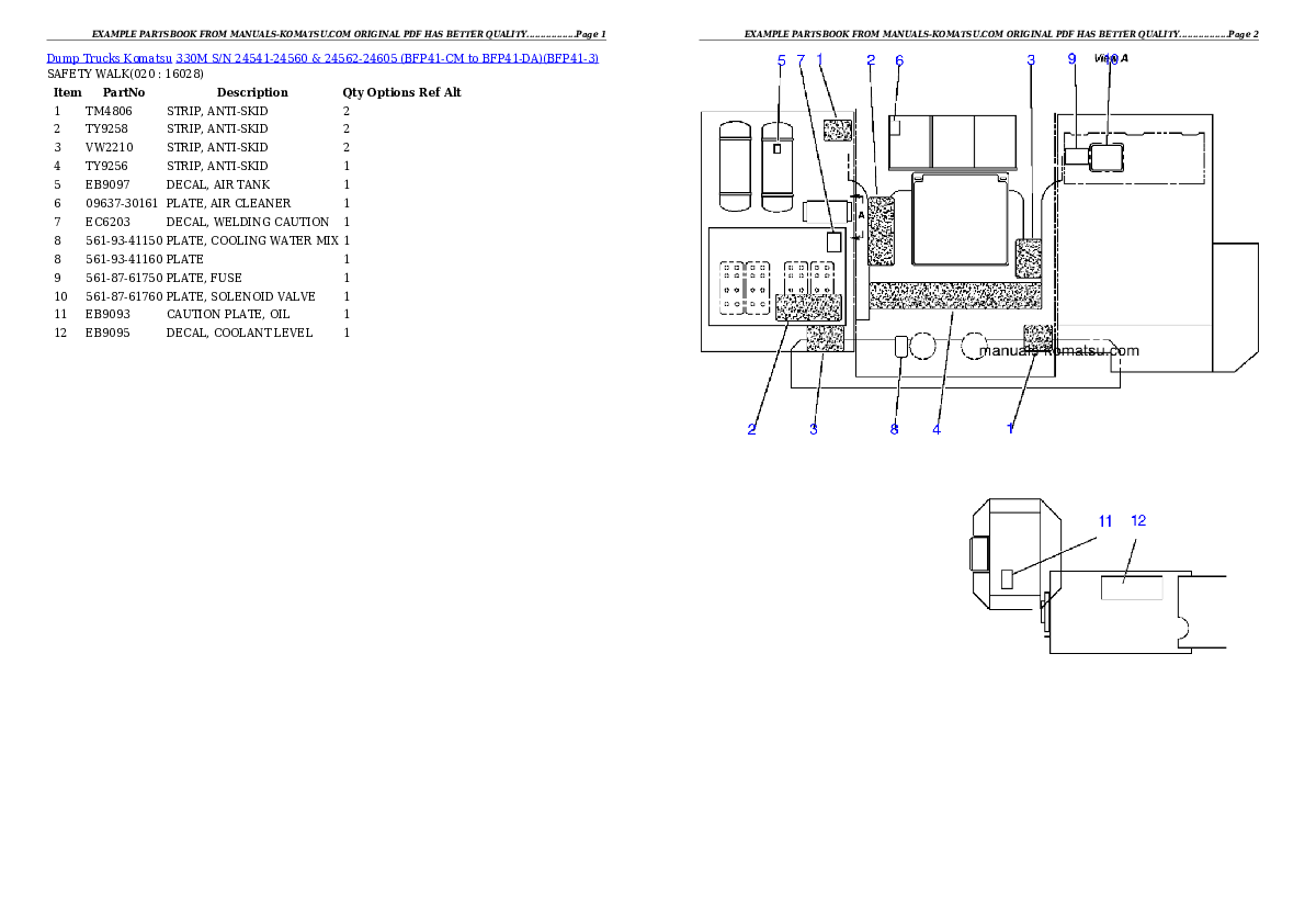 Protected: 330M S/N 24541-24560 & 24562-24605 (BFP41-CM to BFP41-DA) Partsbook
