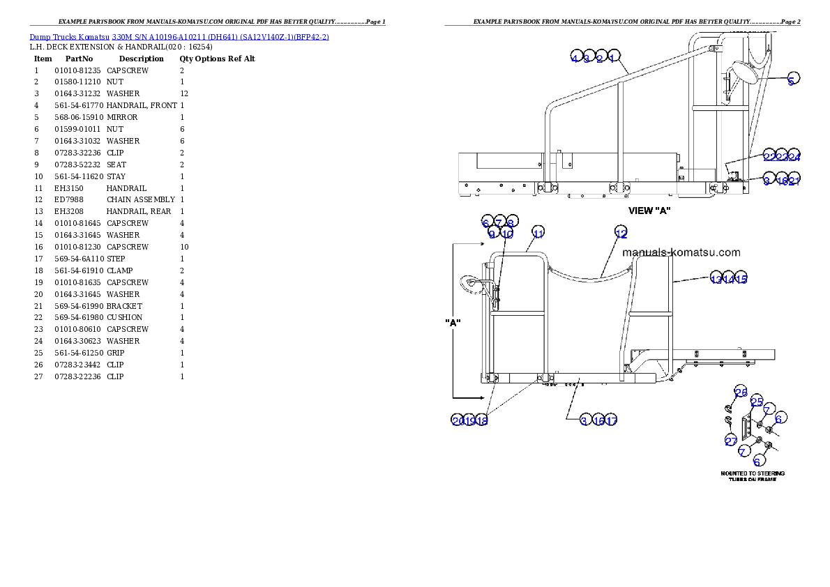 Protected: 330M S/N A10196-A10211 (DH641) (SA12V140Z-1) Partsbook