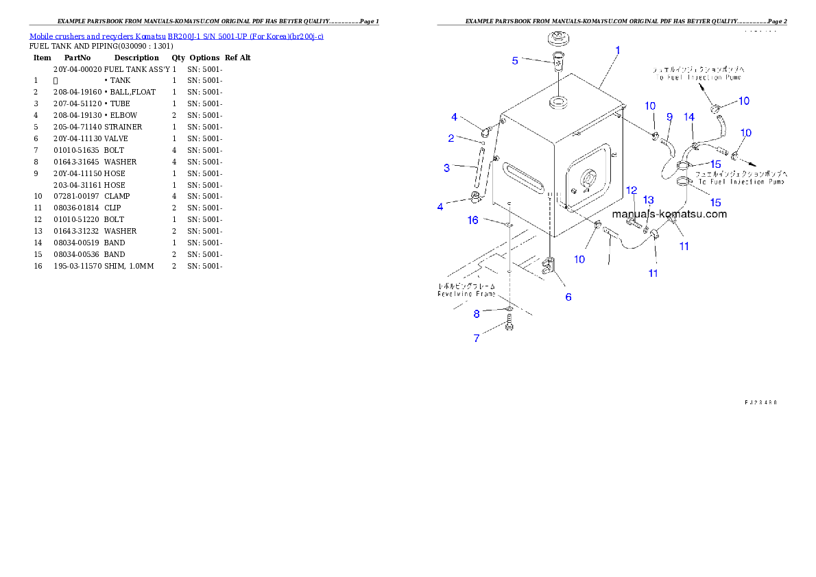Protected: BR200J-1 S/N 5001-UP (For Korea) Partsbook