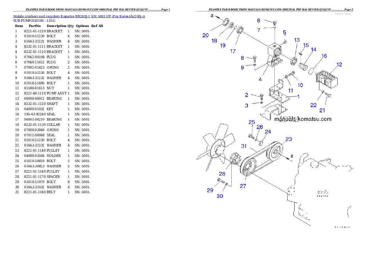 Protected: BR200J-1 S/N 5001-UP (For Korea) Partsbook
