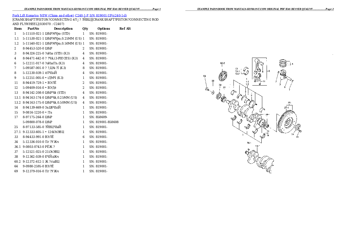 Protected: C240-1-F S/N 819001-UP Partsbook