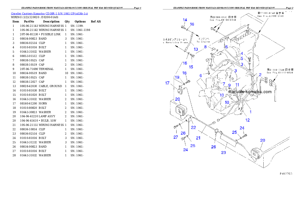 Protected: CD30R-1 S/N 1061-UP Partsbook
