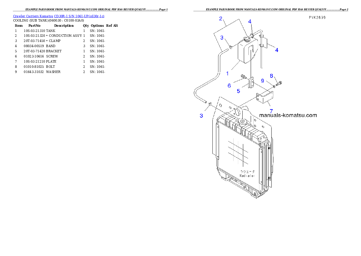 Protected: CD30R-1 S/N 1061-UP Partsbook