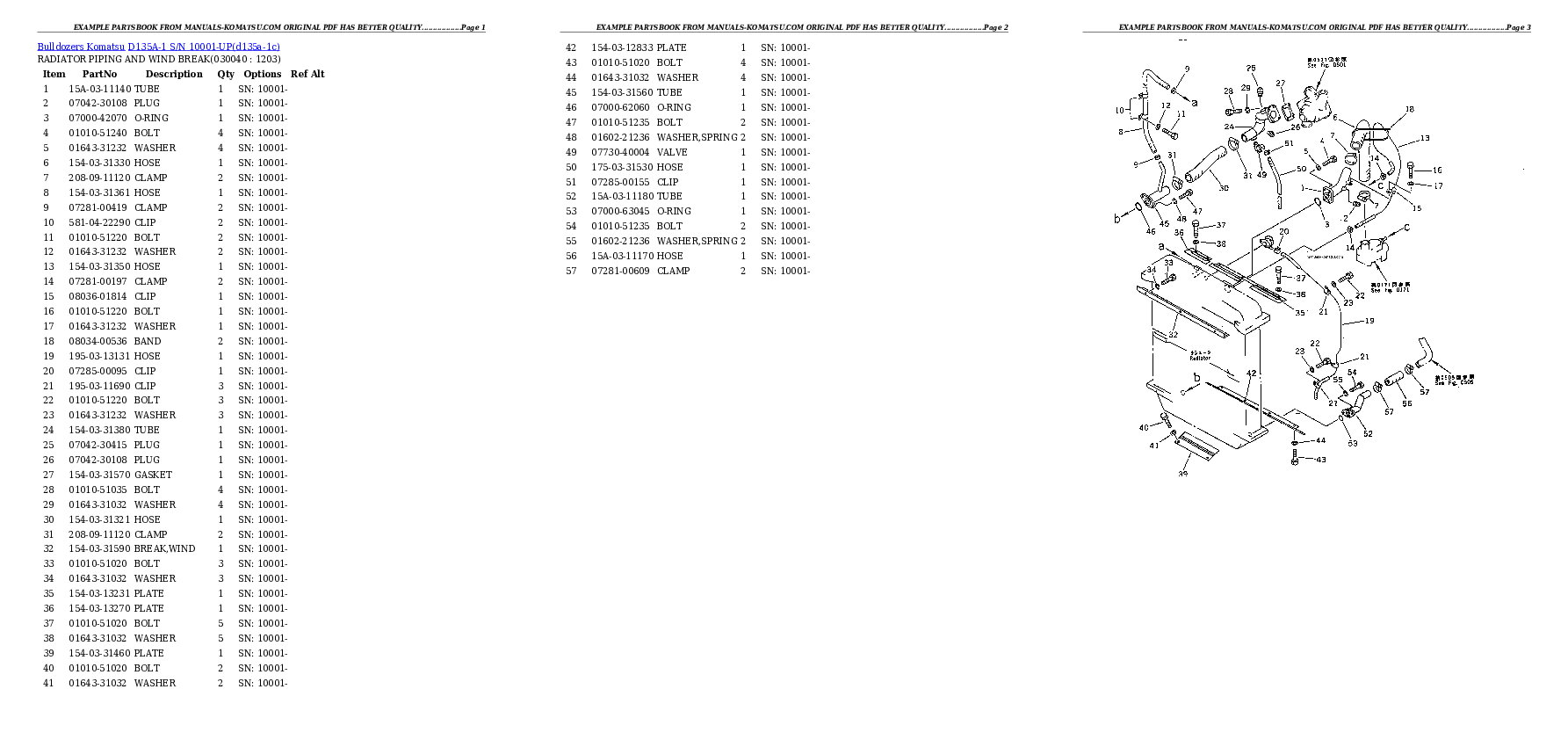 Protected: D135A-1 S/N 10001-UP Partsbook