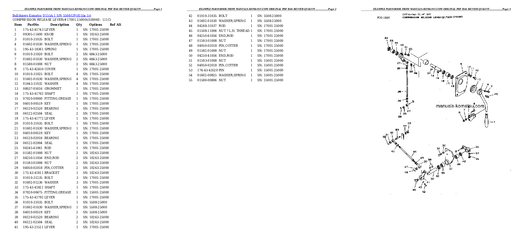 Protected: D155A-1 S/N 5508-UP Partsbook