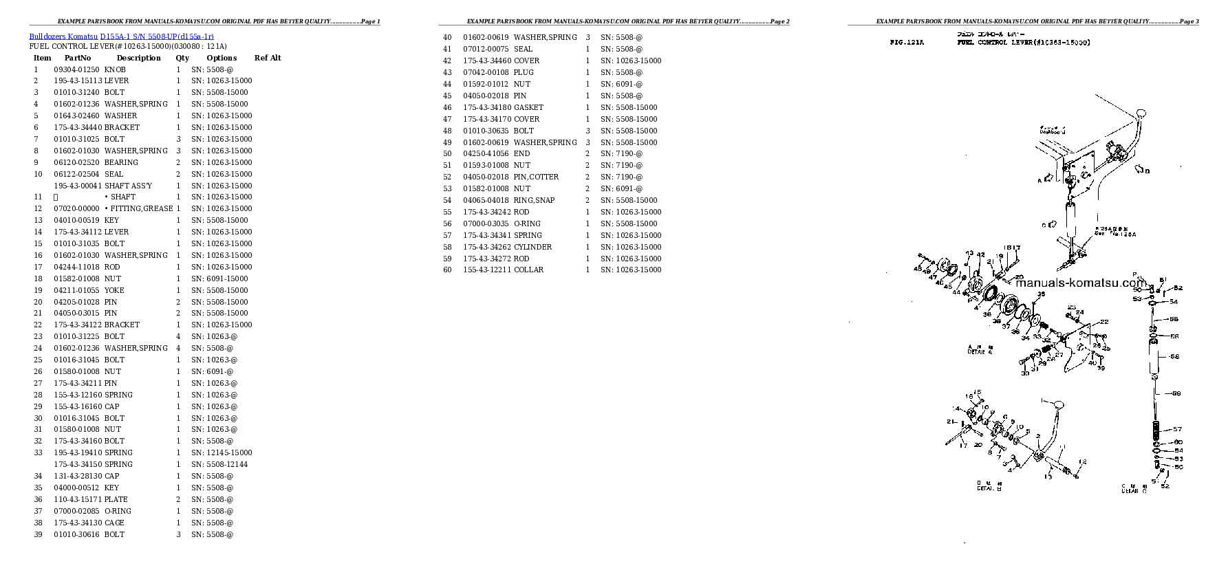 Protected: D155A-1 S/N 5508-UP Partsbook