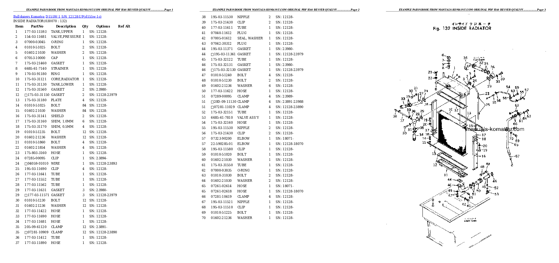 Protected: D155W-1 S/N 12128-UP Partsbook