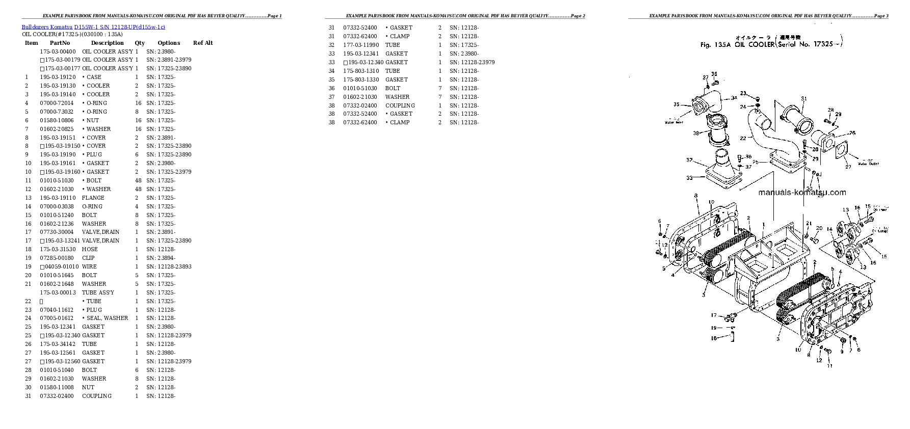 Protected: D155W-1 S/N 12128-UP Partsbook