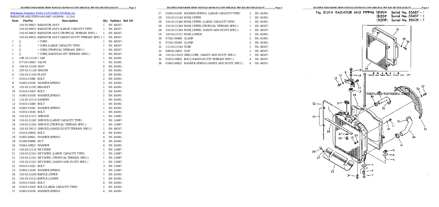 Protected: D20A-5 S/N 45001-UP Partsbook