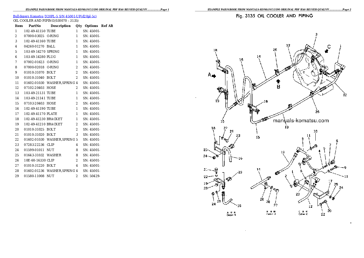 Protected: D20PL-5 S/N 45001-UP Partsbook