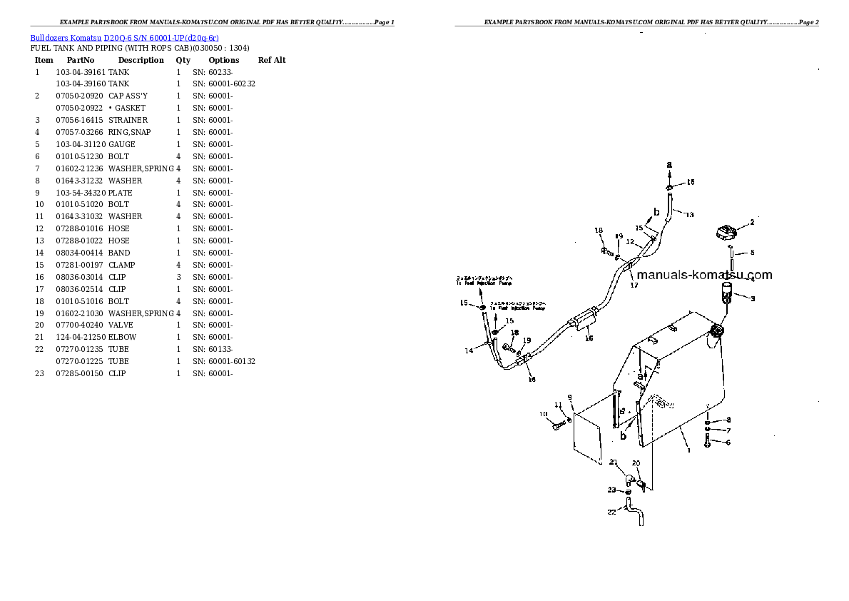 Protected: D20Q-6 S/N 60001-UP Partsbook