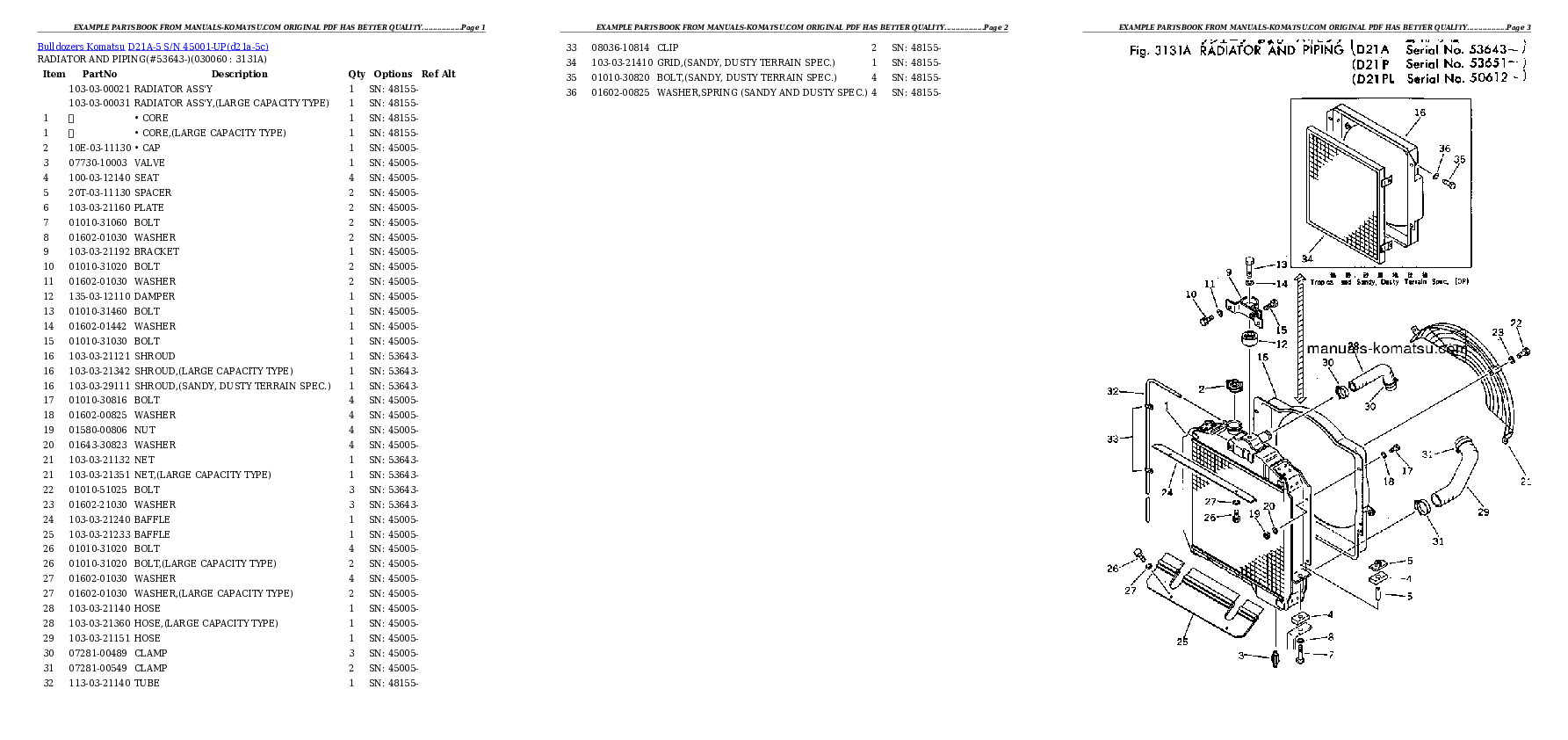 Protected: D21A-5 S/N 45001-UP Partsbook