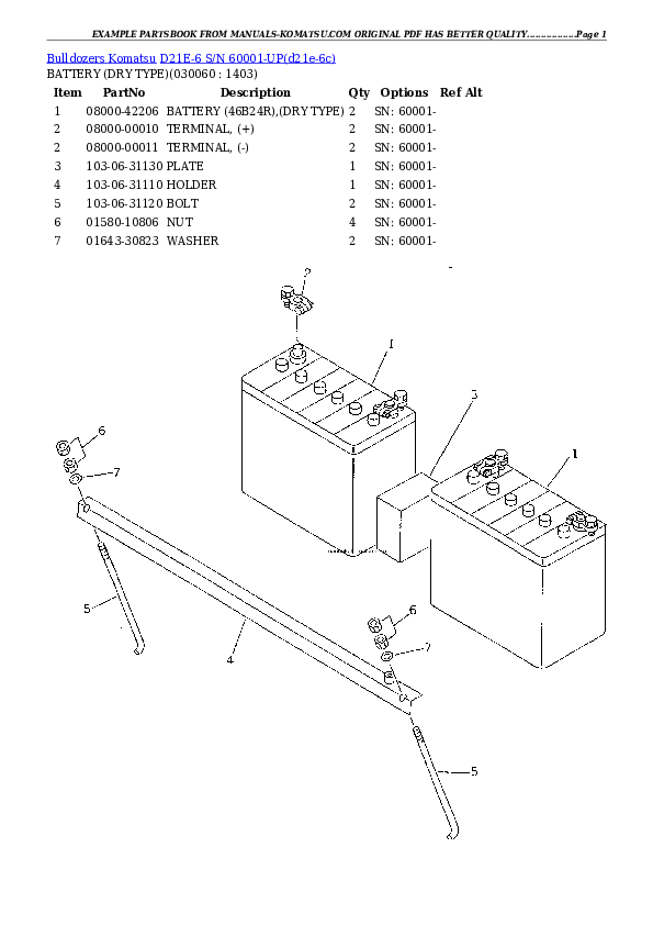 Protected: D21E-6 S/N 60001-UP Partsbook