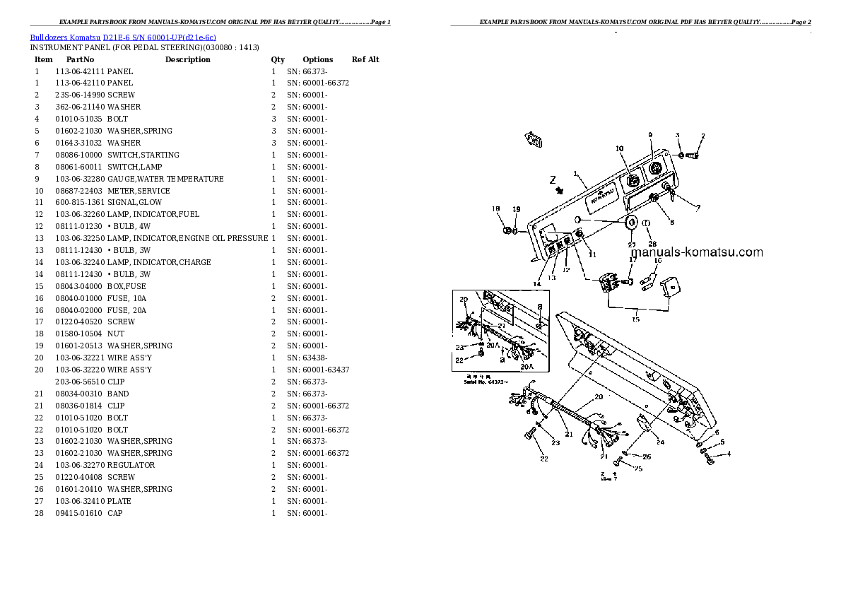 Protected: D21E-6 S/N 60001-UP Partsbook