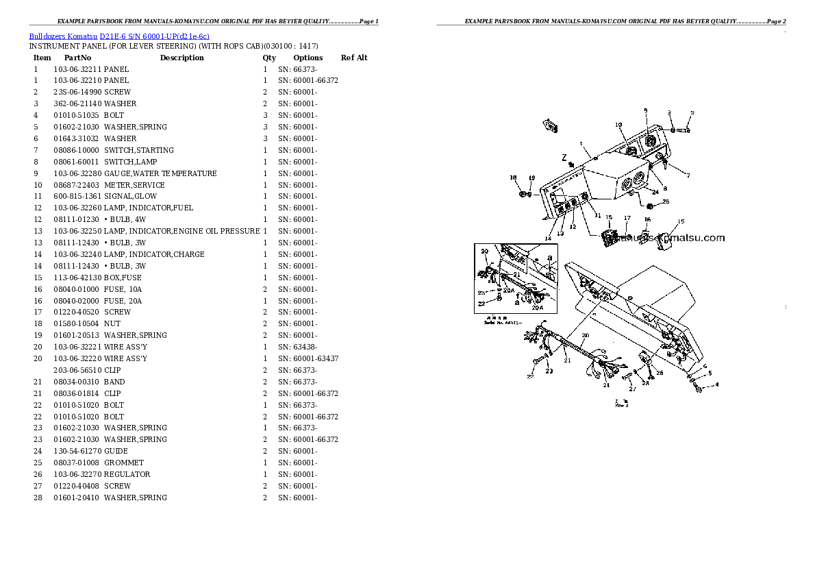 Protected: D21E-6 S/N 60001-UP Partsbook