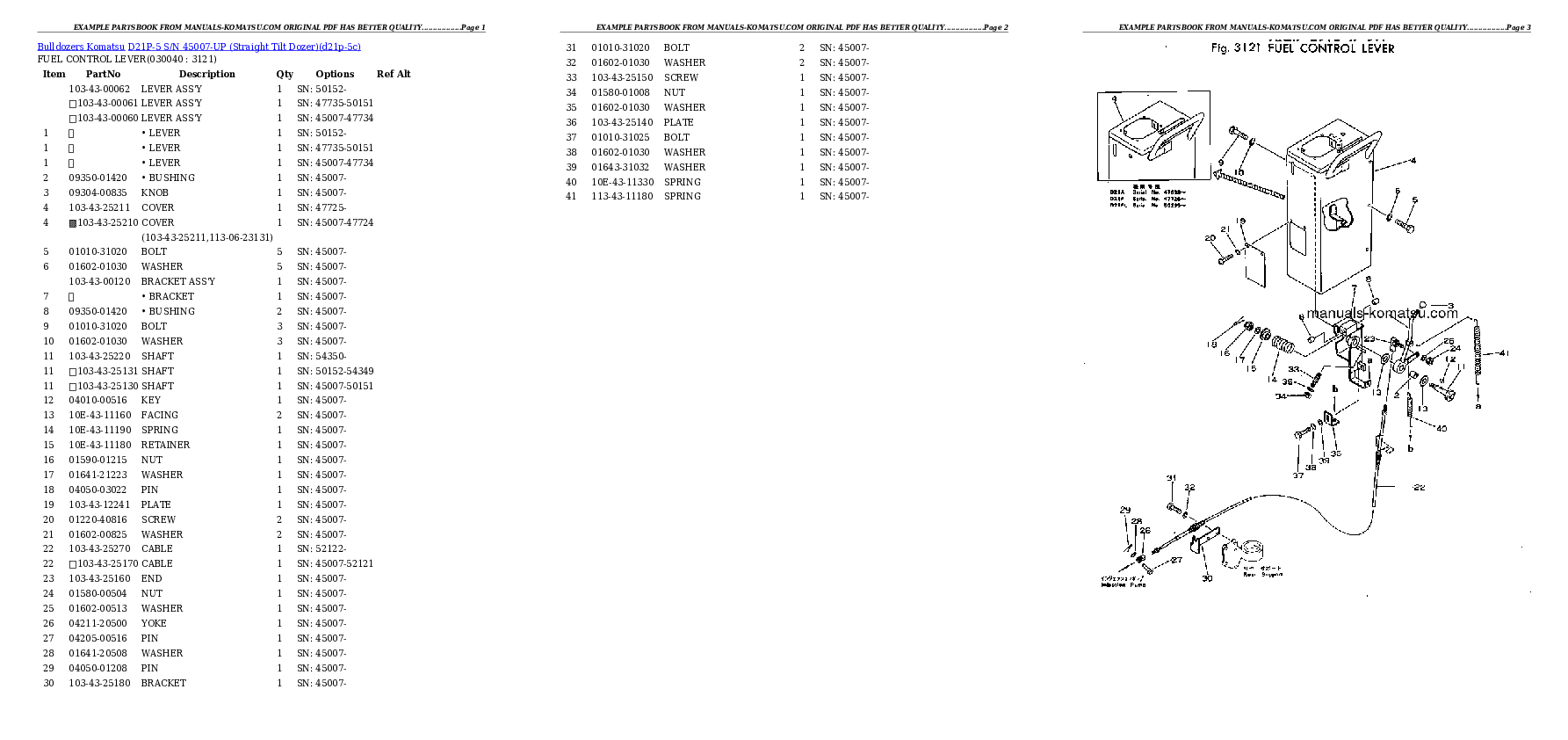 Protected: D21P-5 S/N 45007-UP (Straight Tilt Dozer) Partsbook