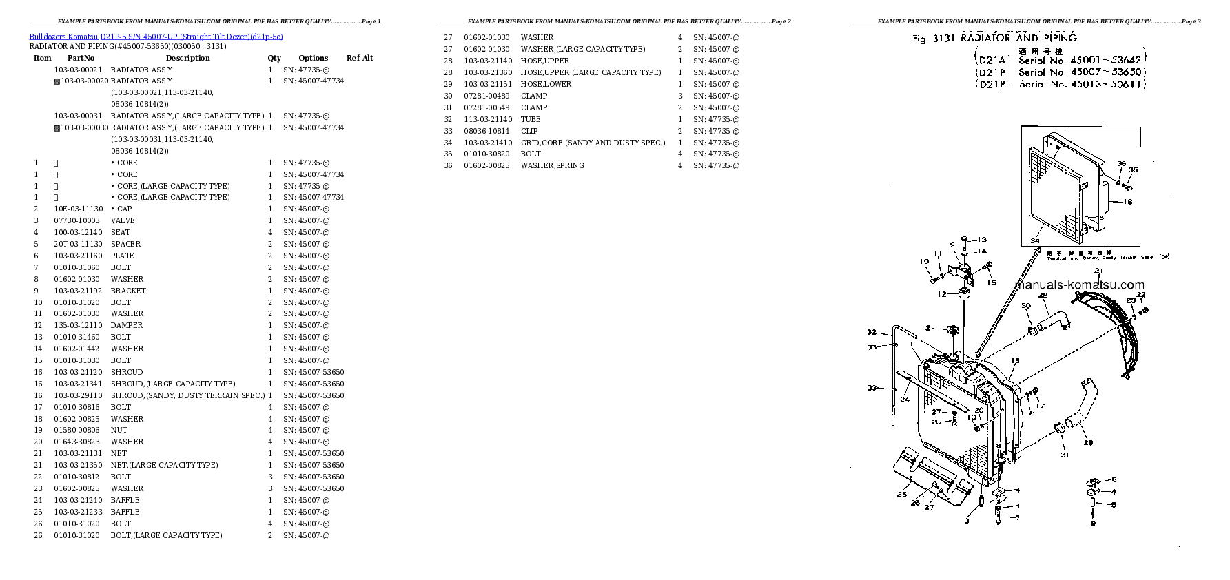 Protected: D21P-5 S/N 45007-UP (Straight Tilt Dozer) Partsbook