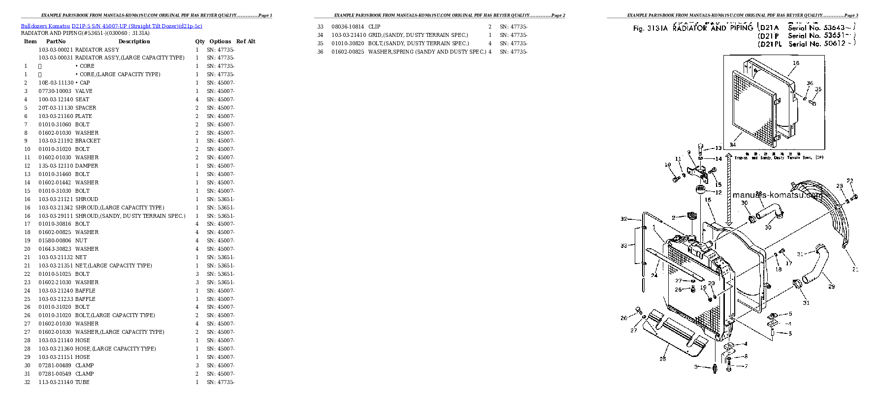 Protected: D21P-5 S/N 45007-UP (Straight Tilt Dozer) Partsbook