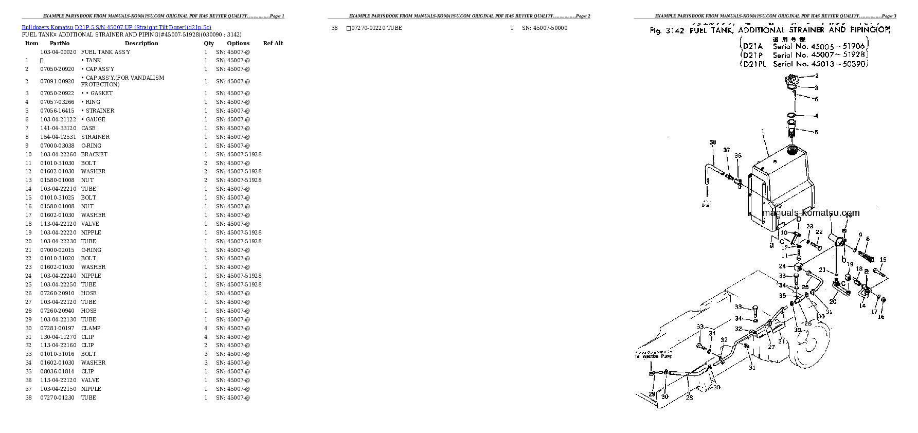 Protected: D21P-5 S/N 45007-UP (Straight Tilt Dozer) Partsbook