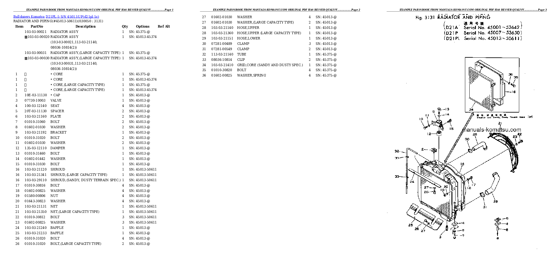 Protected: D21PL-5 S/N 45013-UP Partsbook