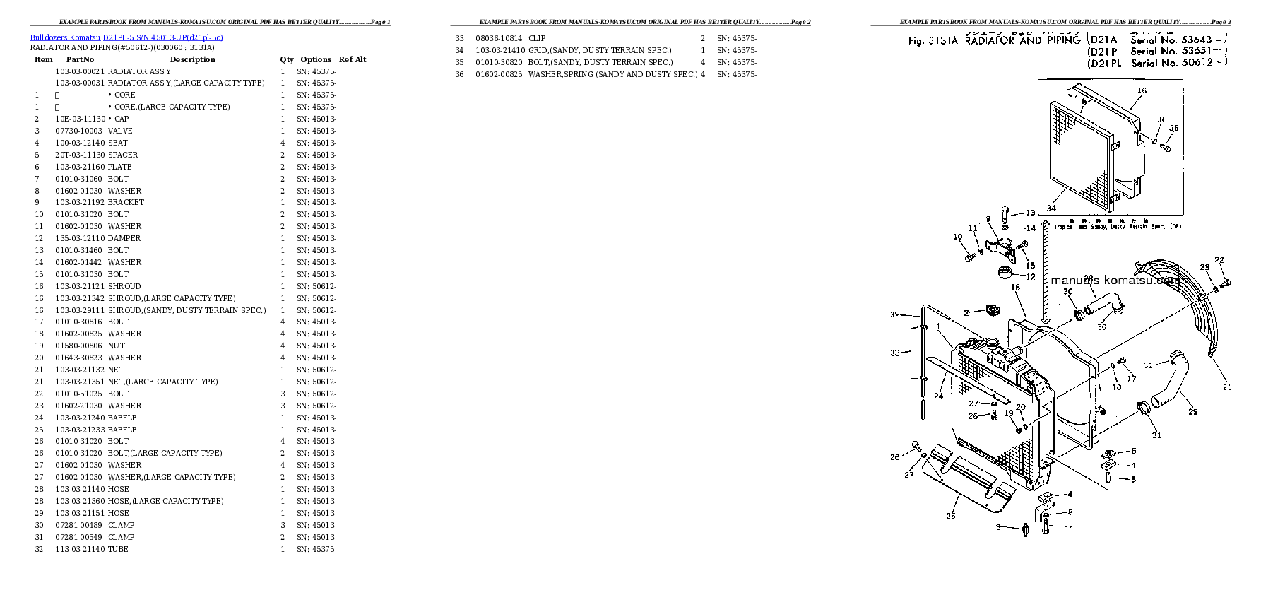 Protected: D21PL-5 S/N 45013-UP Partsbook