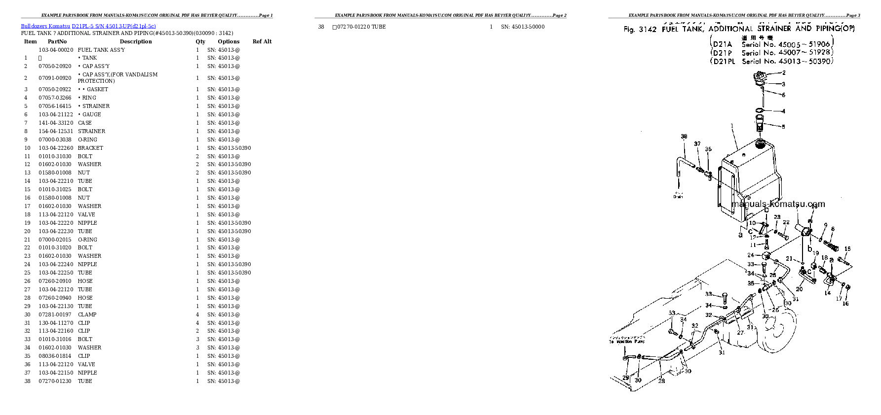 Protected: D21PL-5 S/N 45013-UP Partsbook