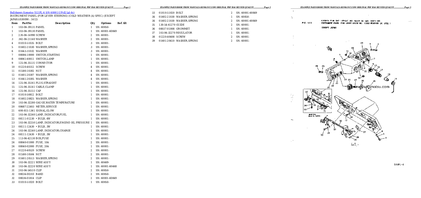 Protected: D21PL-6 S/N 60001-UP Partsbook