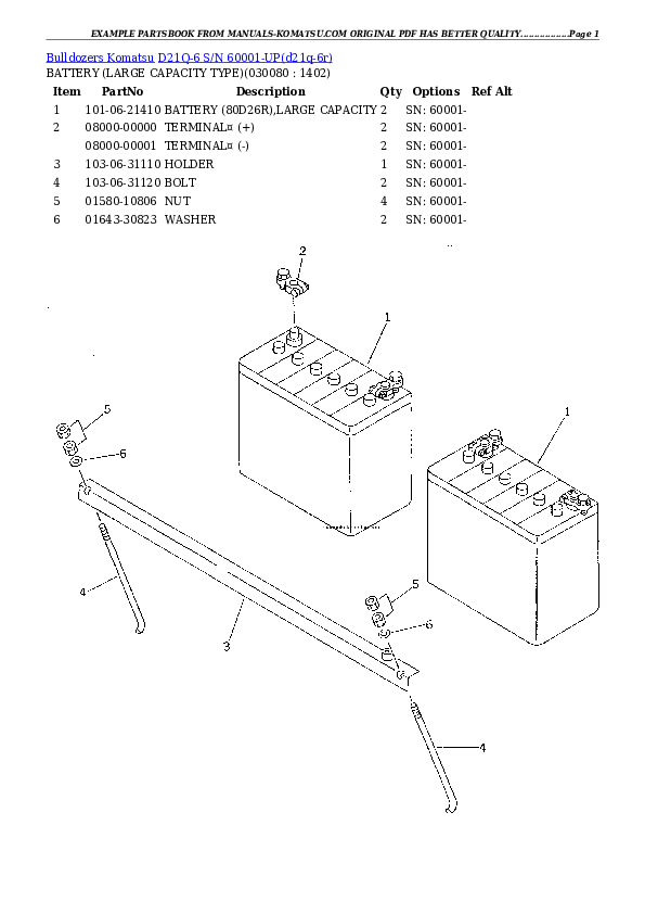 Protected: D21Q-6 S/N 60001-UP Partsbook