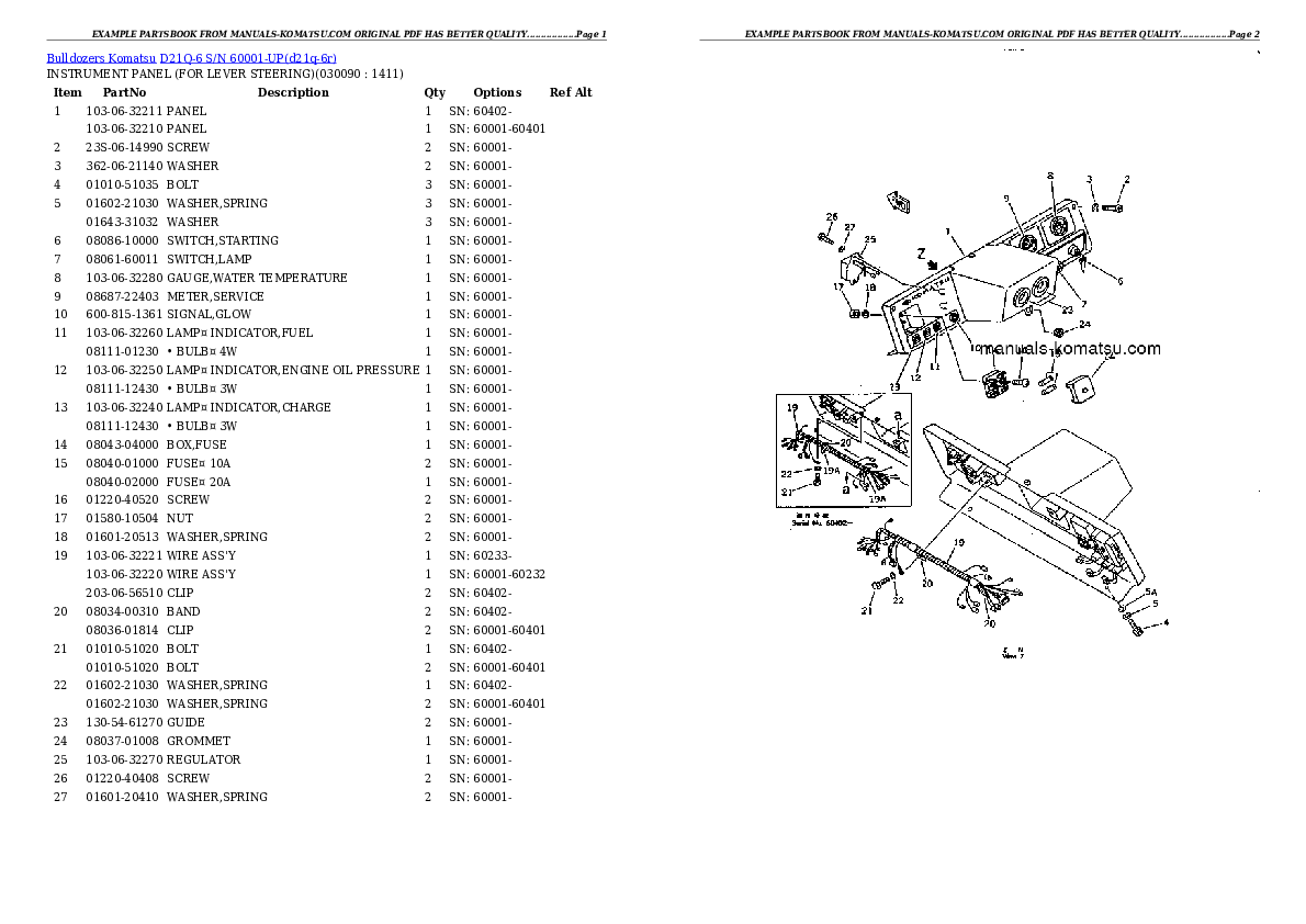 Protected: D21Q-6 S/N 60001-UP Partsbook