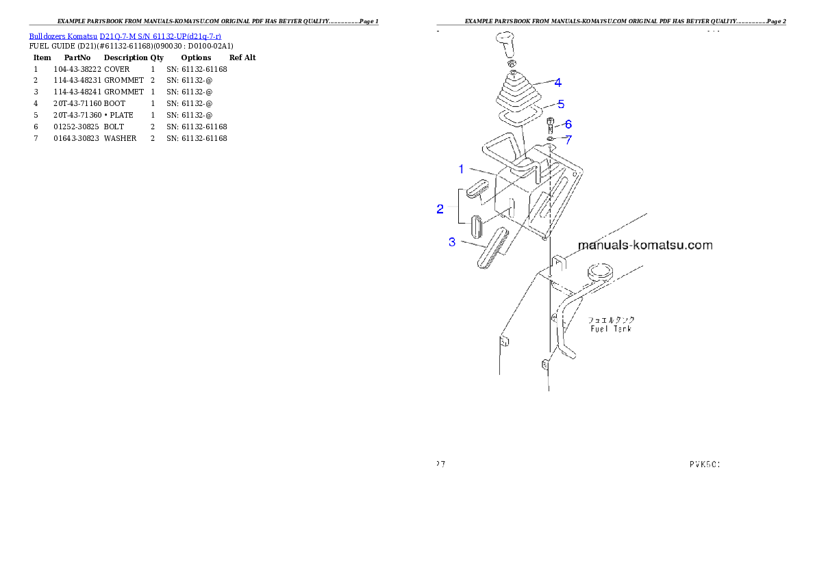 Protected: D21Q-7-M S/N 61132-UP Partsbook