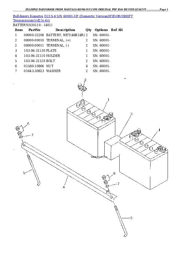 Protected: D21S-6 S/N 60001-UP (Domestic Version(HYDOROSHIFT Transmission)) Partsbook