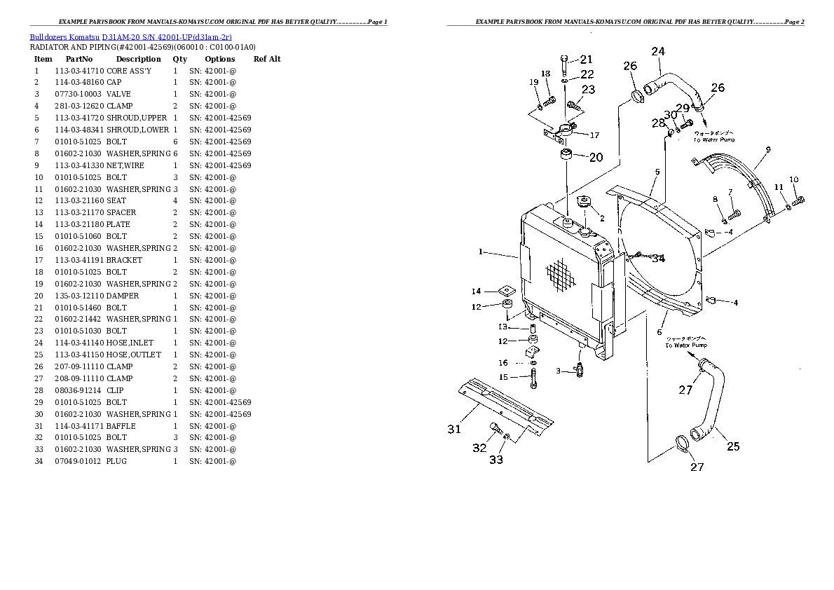 Protected: D31AM-20 S/N 42001-UP Partsbook