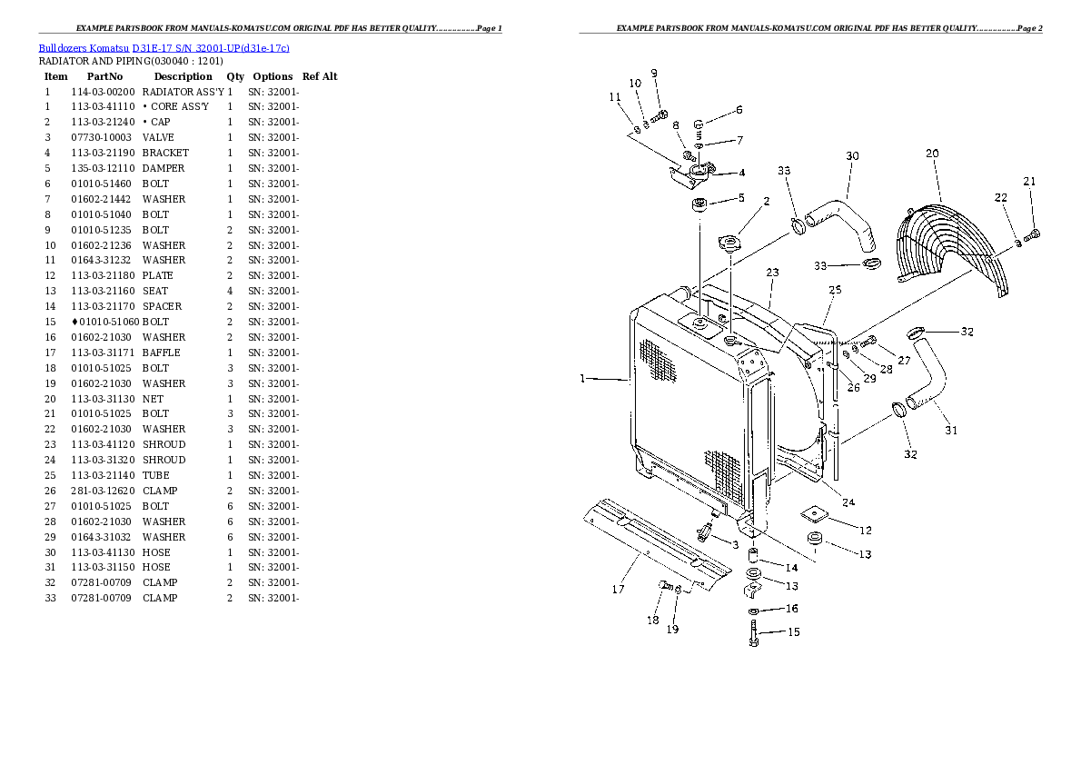 Protected: D31E-17 S/N 32001-UP Partsbook