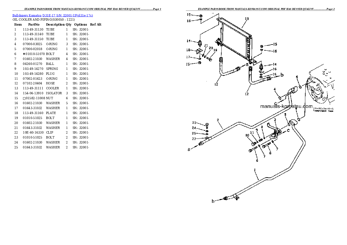 Protected: D31E-17 S/N 32001-UP Partsbook