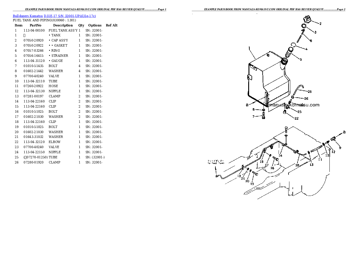 Protected: D31E-17 S/N 32001-UP Partsbook