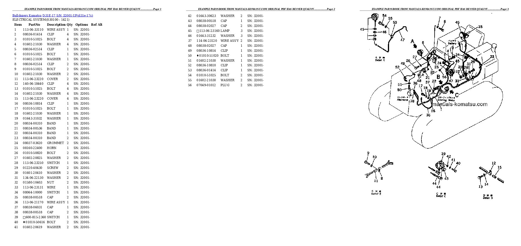 Protected: D31E-17 S/N 32001-UP Partsbook